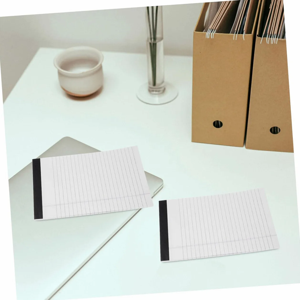 Blocco Note Portatile A5 8 Quaderni da 50 Fogli Ciascuno, Fogli a Righe, Design Delicato e Semplice, Facile da Usare per Annotazioni e Memorizzazioni