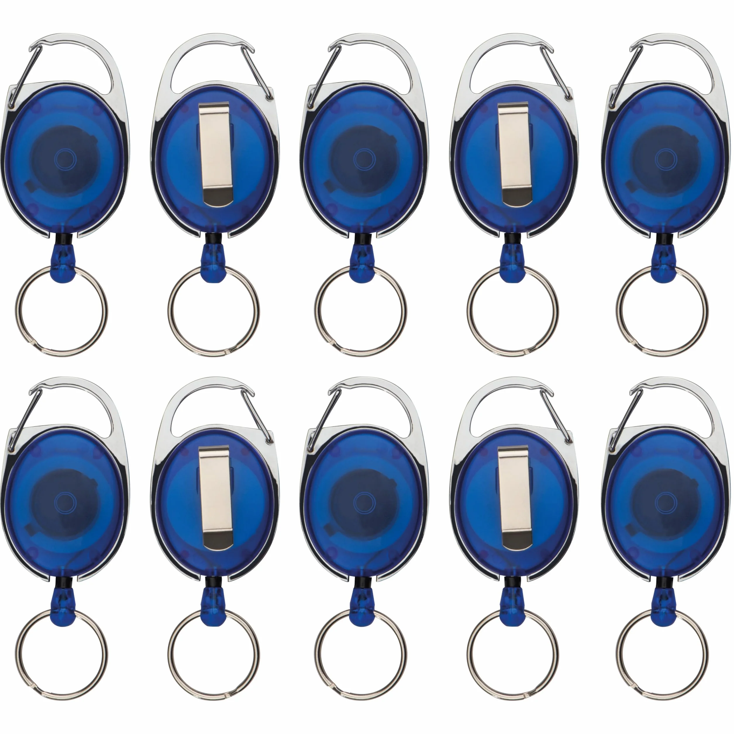 Porta Skipass Blu Trasparente con Portachiavi, Cartellino, Ausweisjojo, Yoyo 10-pc