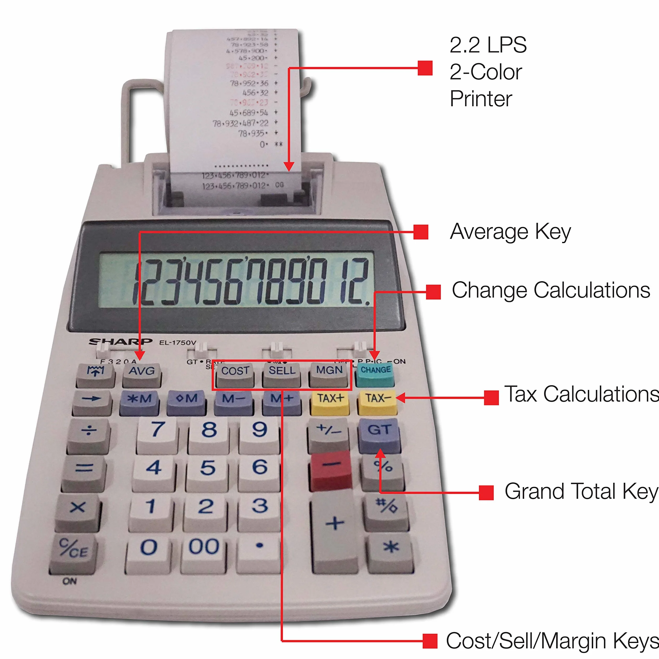 Sharp EL 1750 P III Calcolatrice