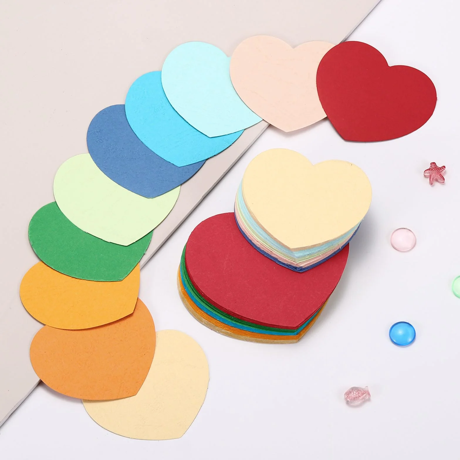 Cartoncini a forma di cuore 6,3 x 7,6 cm per San Valentino progetti artistici decorazioni casa arancione
