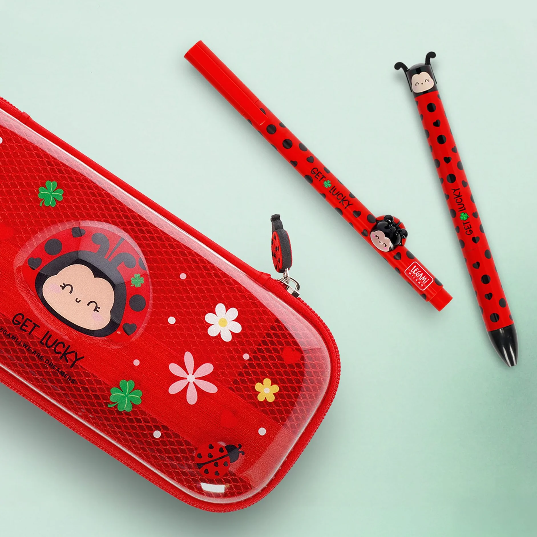 Legami Penna Click&Clack Bicolore Ladybug 1 mm