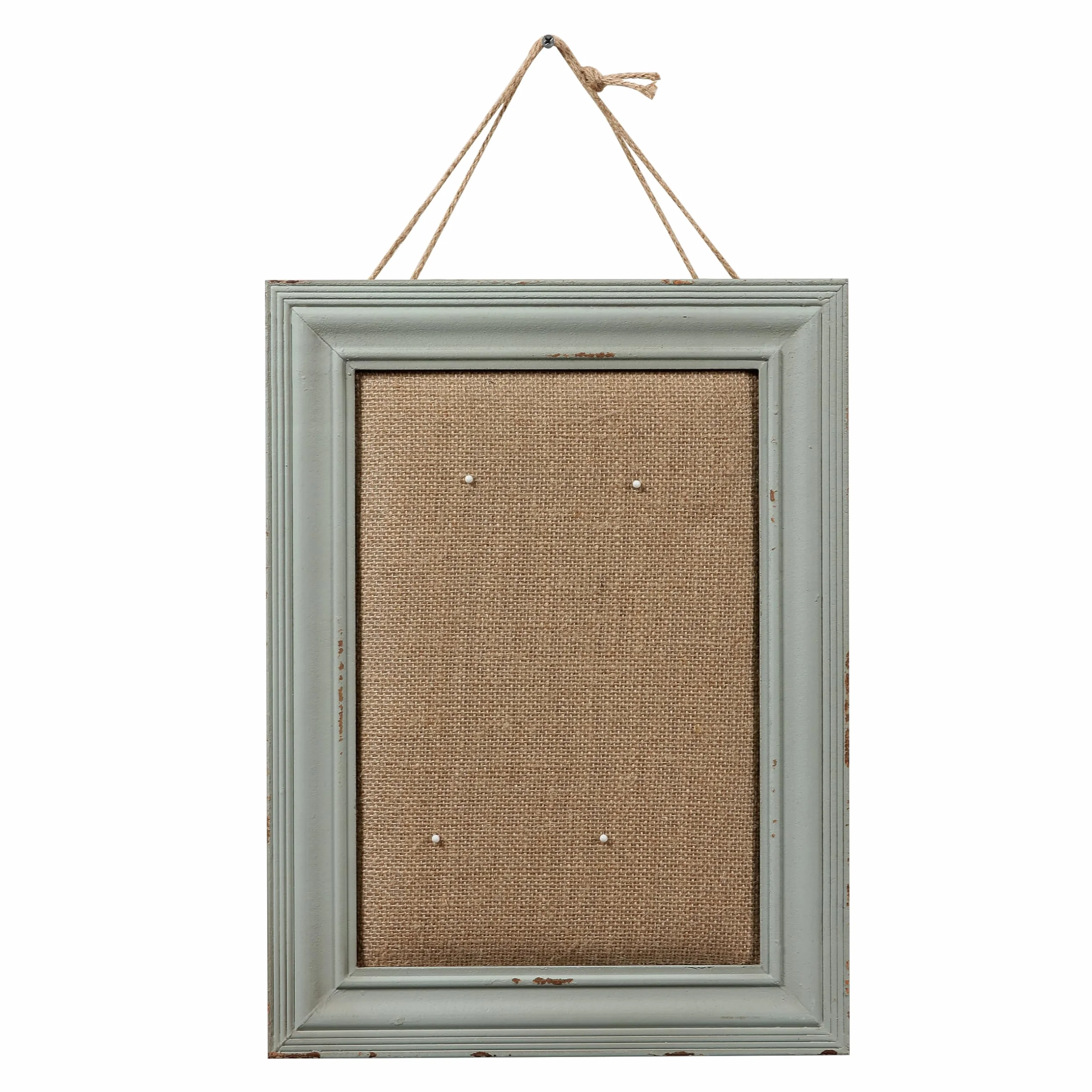 Shabby Chic Bacheca in Sughero 40 x 30 cm, Bacheca da Parete Con Cornice In Legno Blu, Lavagna Sughero per la casa, Decorazione Dell'ufficio