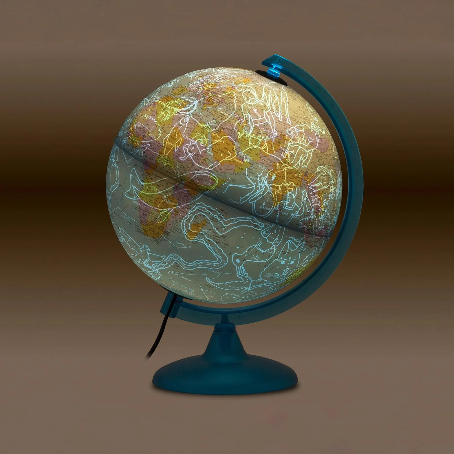Tecnodidattica Nova Rico - Night And Day, Mappamondo Illuminato, 25 cm, Blu (Blue)