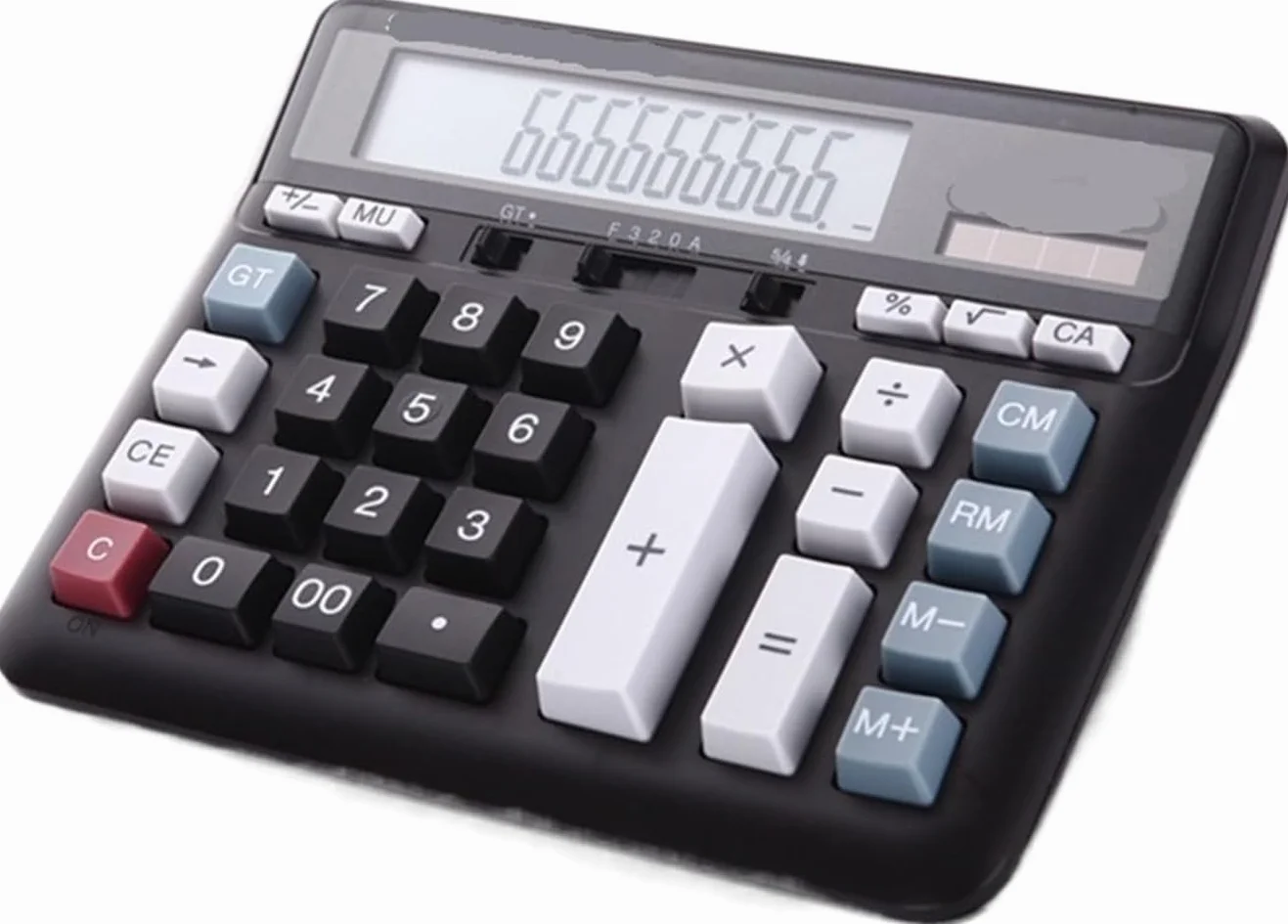 Tasto Grande Banca Contabilità finanziaria Speciali Calcolatrici aziendali for Ufficio Desktop di Grandi Dimensioni,Calcolatrici(Black)
