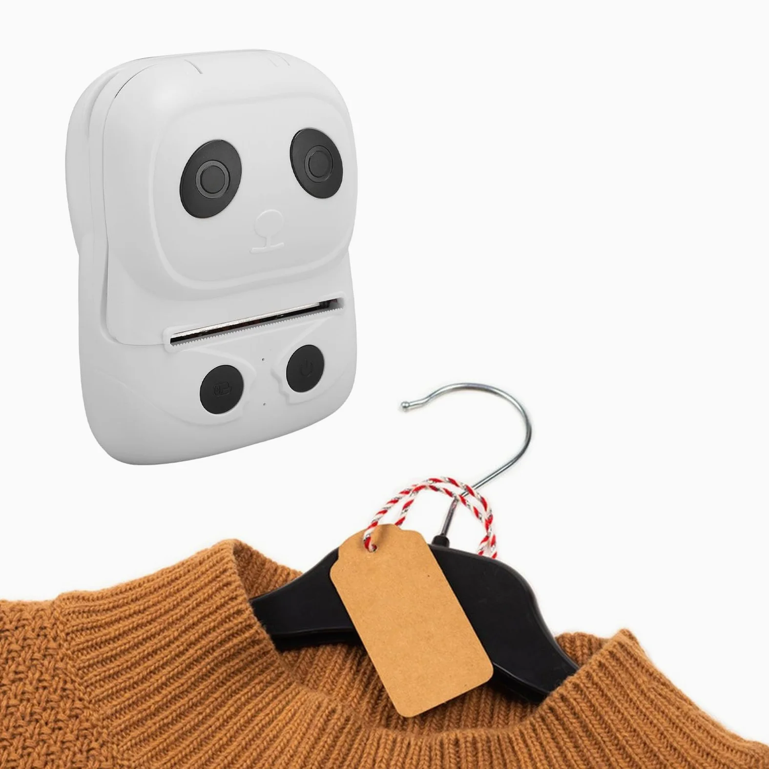 Stampante Termica per Etichette Bluetooth da 50 Mm, Etichettatrice Portatile con Batteria da 1500 MAh per L'organizzazione della Logistica Al Dettaglio di Uffici Domestici