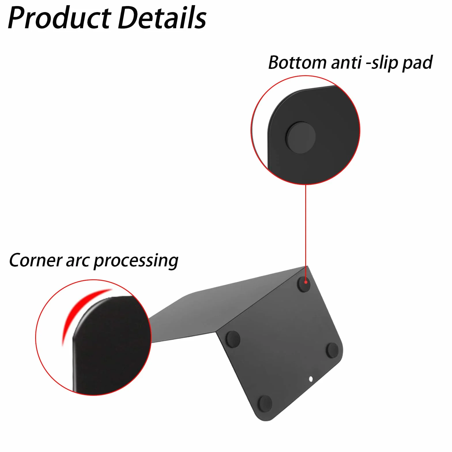 Fermalibri in Metallo Nero Antiscivolo 21 x 9 x 13,5 cm Reggilibri per Scuola, Casa, Ufficio