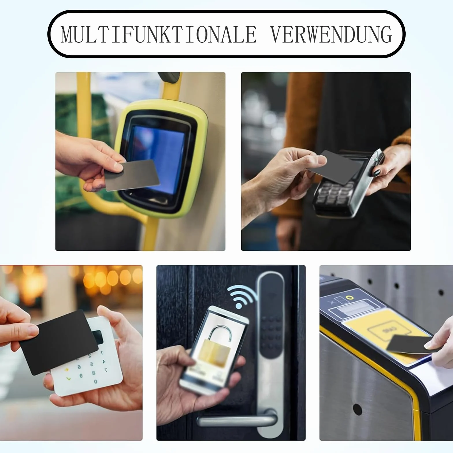 NTAG215 tag NFC riscrivibili 504 byte 24 pezzi nero