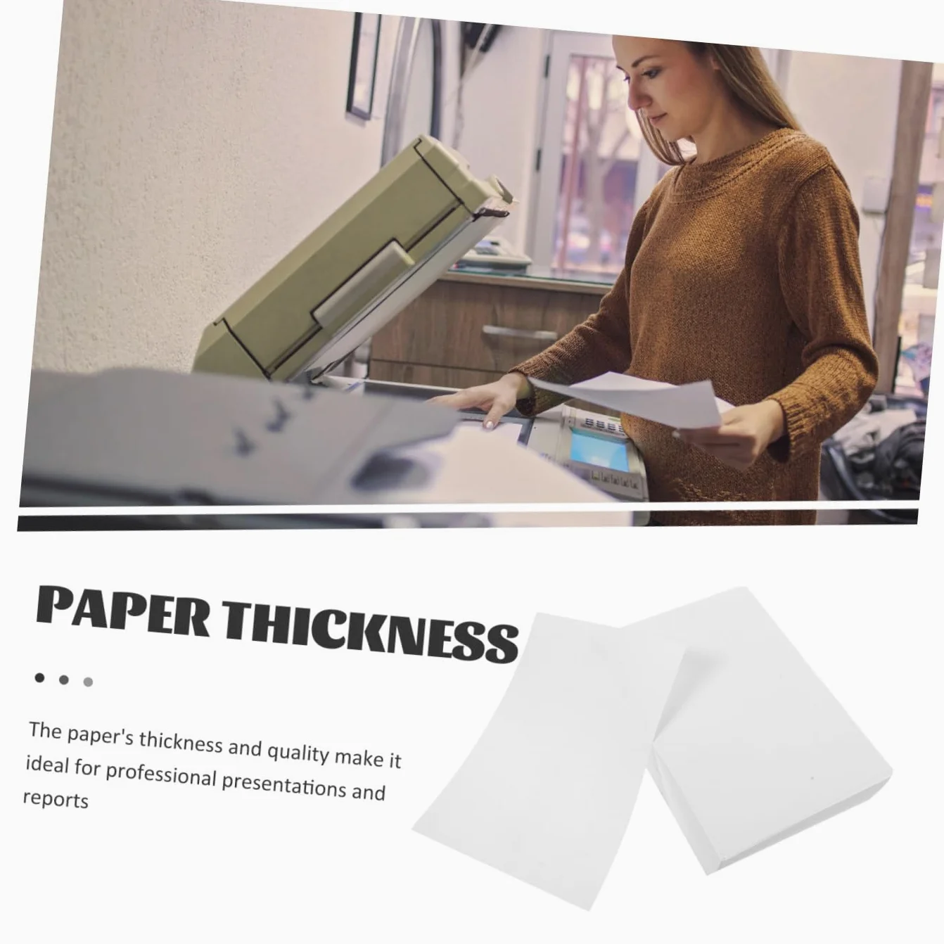 Housoutil 500fogli Carta per Stampante Carta Bianca Spessa per Stampa Copia e Disegno di Cartone Multifunzione