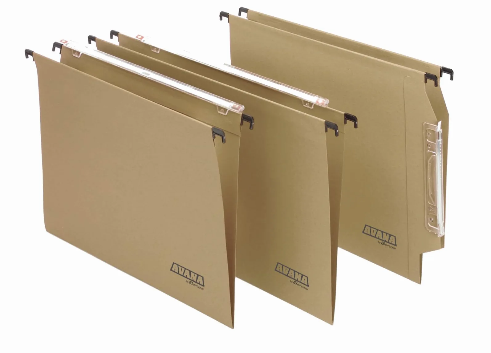 Cartelle sospese orizzontali per cassetti AVANA 33 cm fondo a V avana