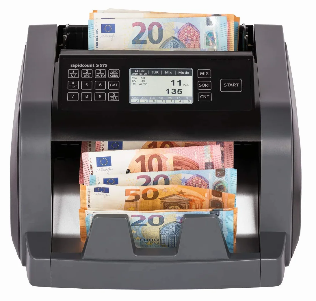 ratiotec macchina contabanconote rapidcount S 575 per banconote miste con valutazione in nero