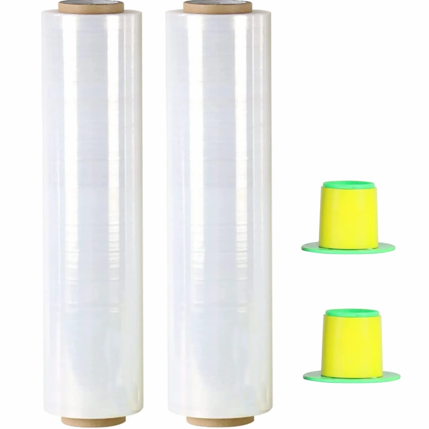 Pellicola estensibile trasparente per imballaggio e trasloco, 250 x 400 mm x 18 µm, Cling Film con manico di rotolamento in plastica, per imballaggio e trasloco, CHUANGSEED (2)