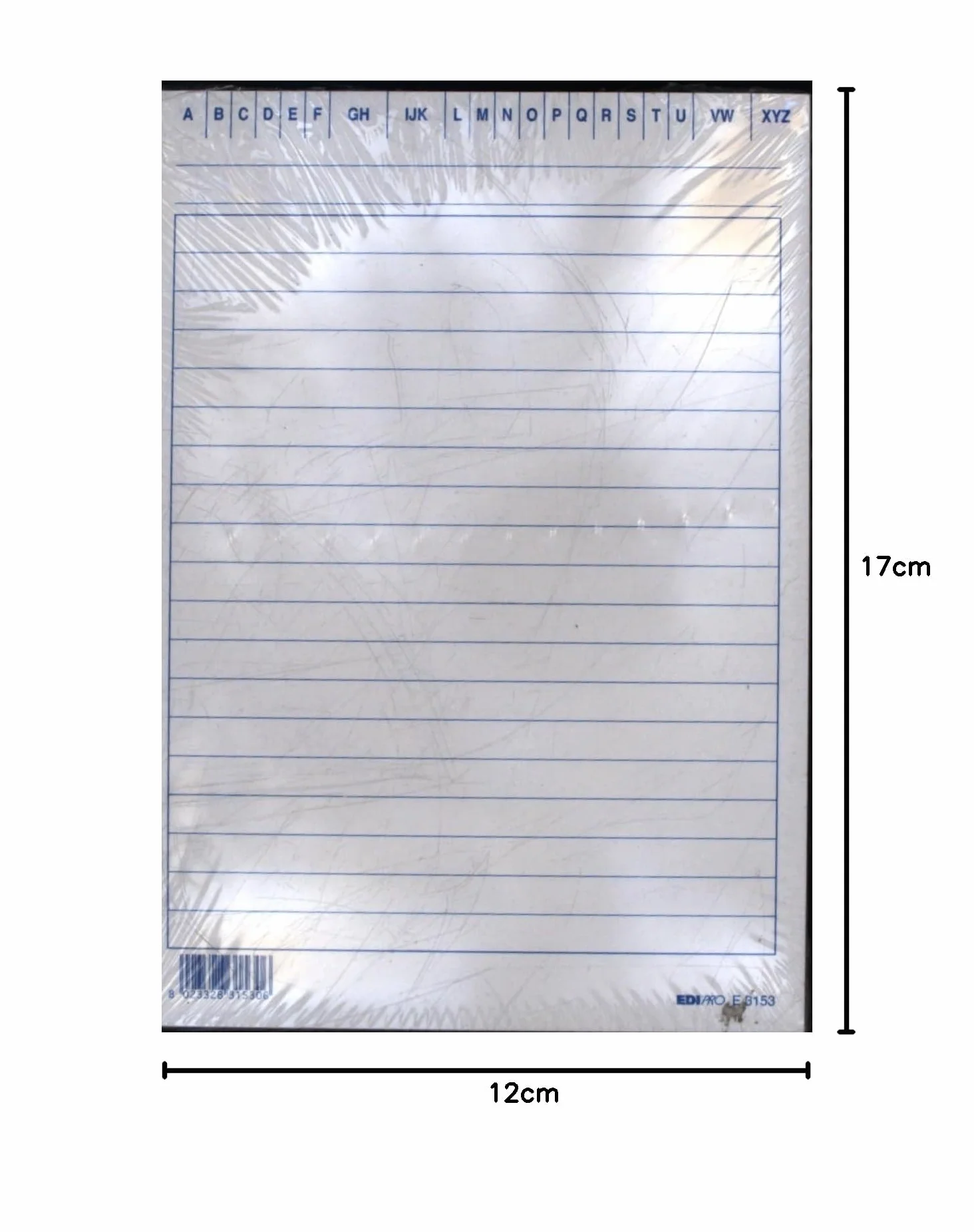 EDIPRO E3153BL 100 schede rigate blu f.to 17x12