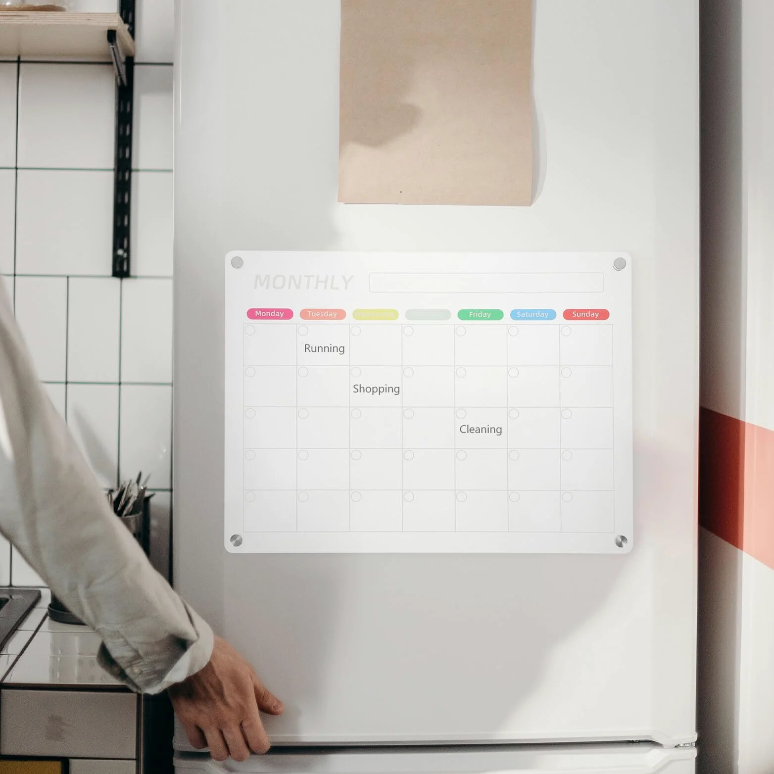 Promemoria Magnetico Calendario Magnetico Per Frigorifero Piccoli Frigoriferi Planner Settimanale Per Frigorifero Bianco