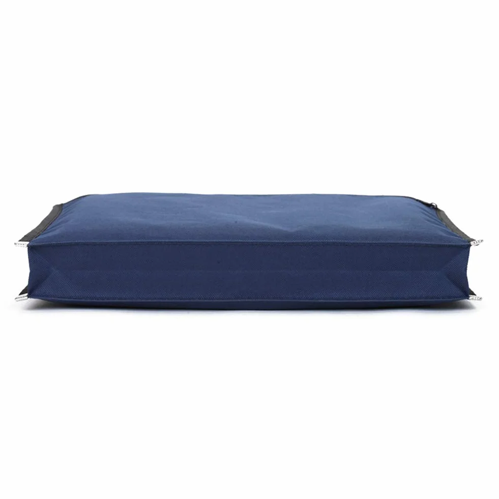 Borsa portadocumenti A4 blu con maniglia e chiusura lampo