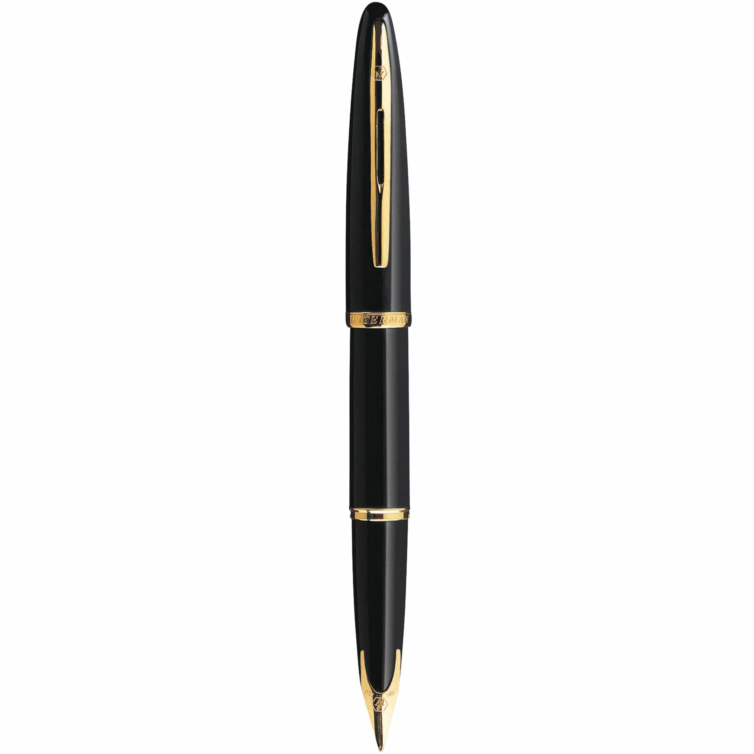 Waterman Carène: Penna Stilografica Lacca Nera GT, Pennino Fine