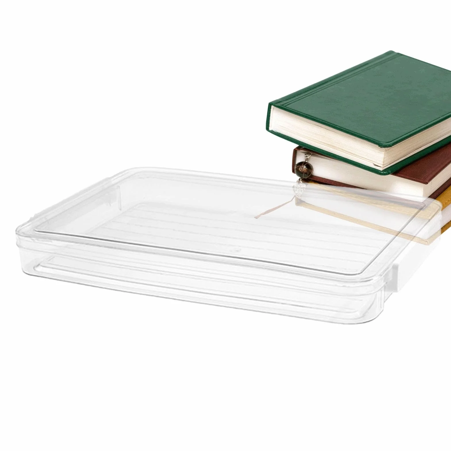 Scatola portaoggetti A4 Borsa portatile per progetti contenitore per documenti con coperchio salvaspazio