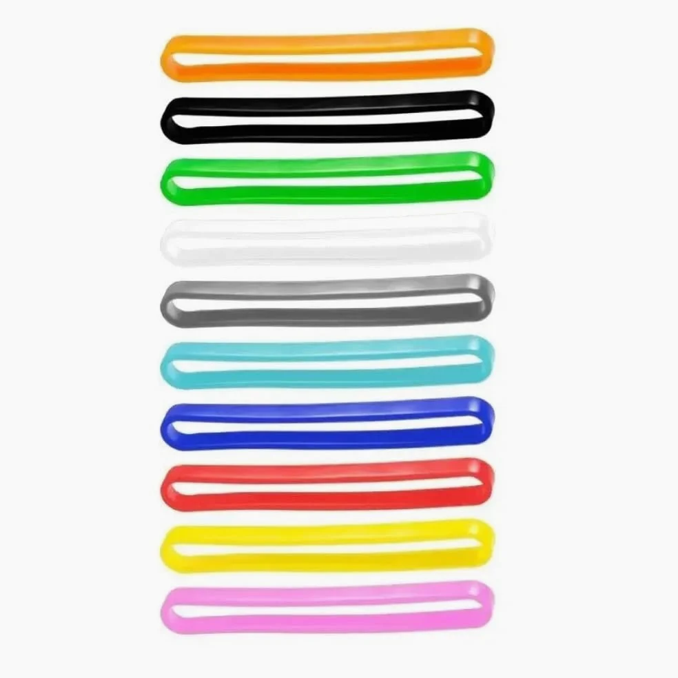 Elastici Elastici in Gomma, 10 Pezzi di Elastici in Silicone, Fasce Elastiche Colorate da 3 Pollici for Legare Banconote, salvadanai, Biglietti, Artigianato, casa, Ufficio, Scuola