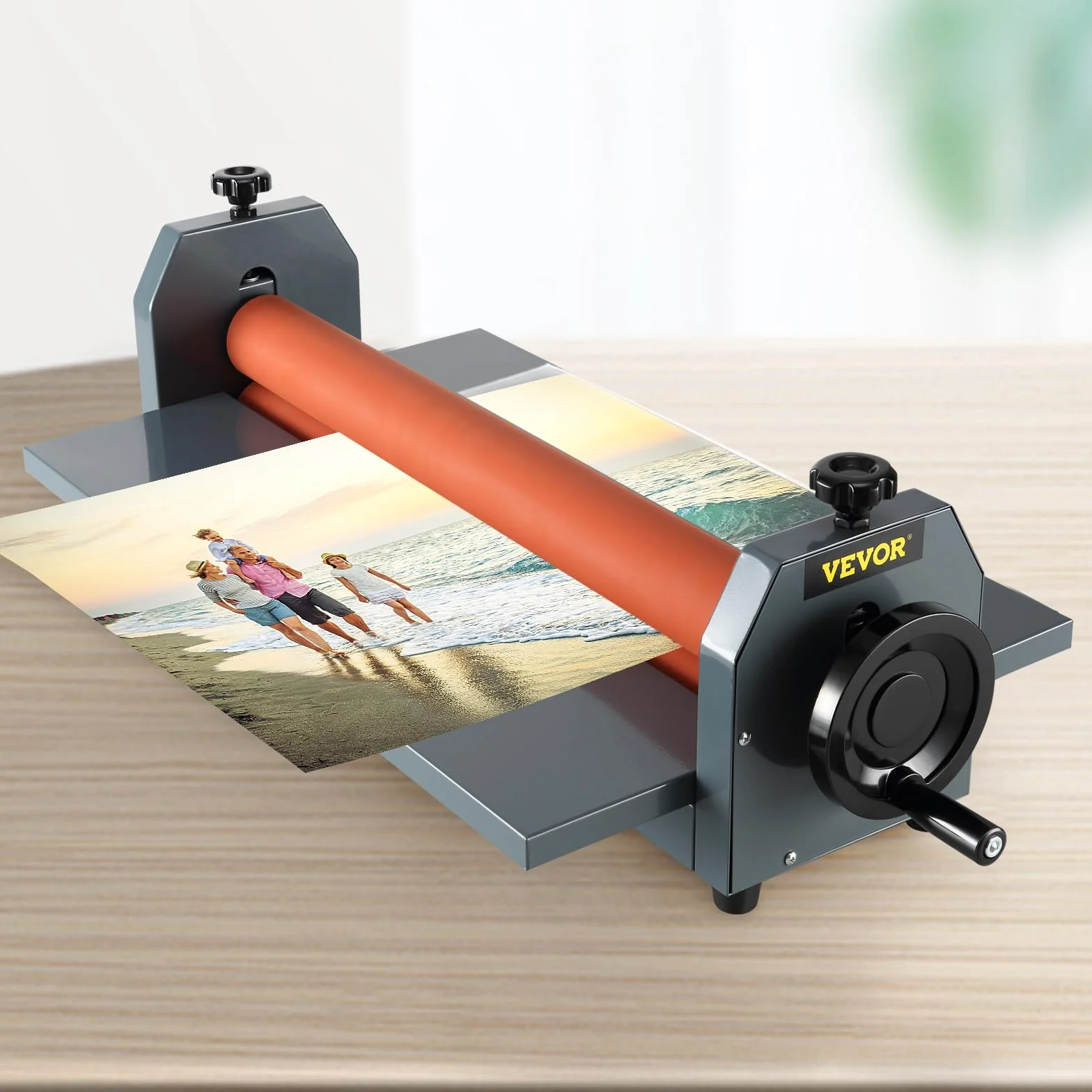 VEVOR 750mm Laminatrice a Freddo Manuale 39 Pollici Plastificatrice a Freddo Manuale Laminatore a Freddo a 4 Rulli Gomma Morbida E Alla Superficie Liscia