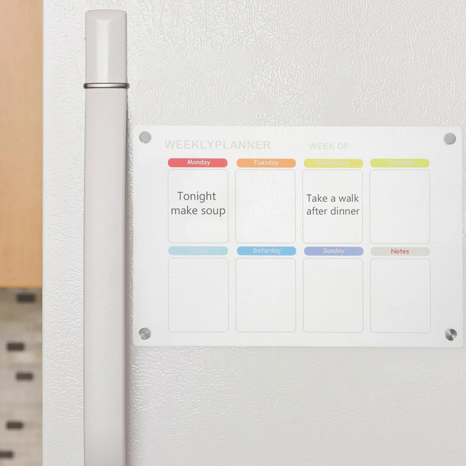 Promemoria Magnetico Calendario Magnetico Per Frigorifero Piccoli Frigoriferi Planner Settimanale Per Frigorifero Bianco