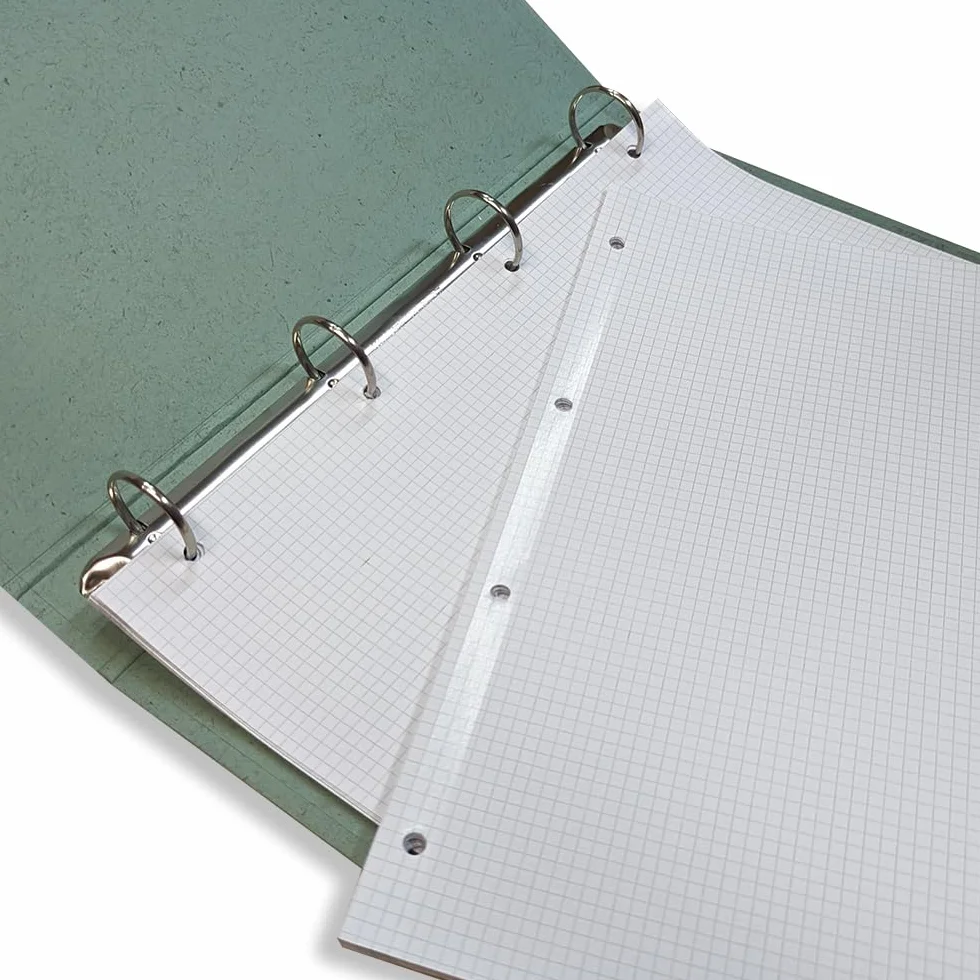 BM BeMore Ricambi Bandup A4 Banda Rinforzata Rigatura 4mm Quadretti Senza Margini 40 Fogli Carta 90g/mq