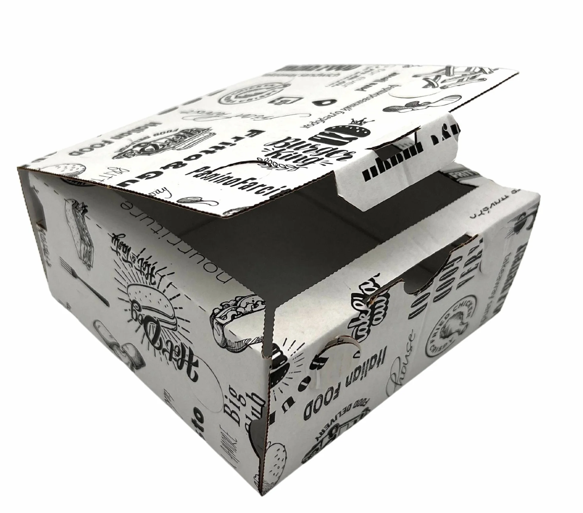 MAQA 50 pz Box per alimenti per asporto 15x15 e 15x28 cm, contenitori in cartone