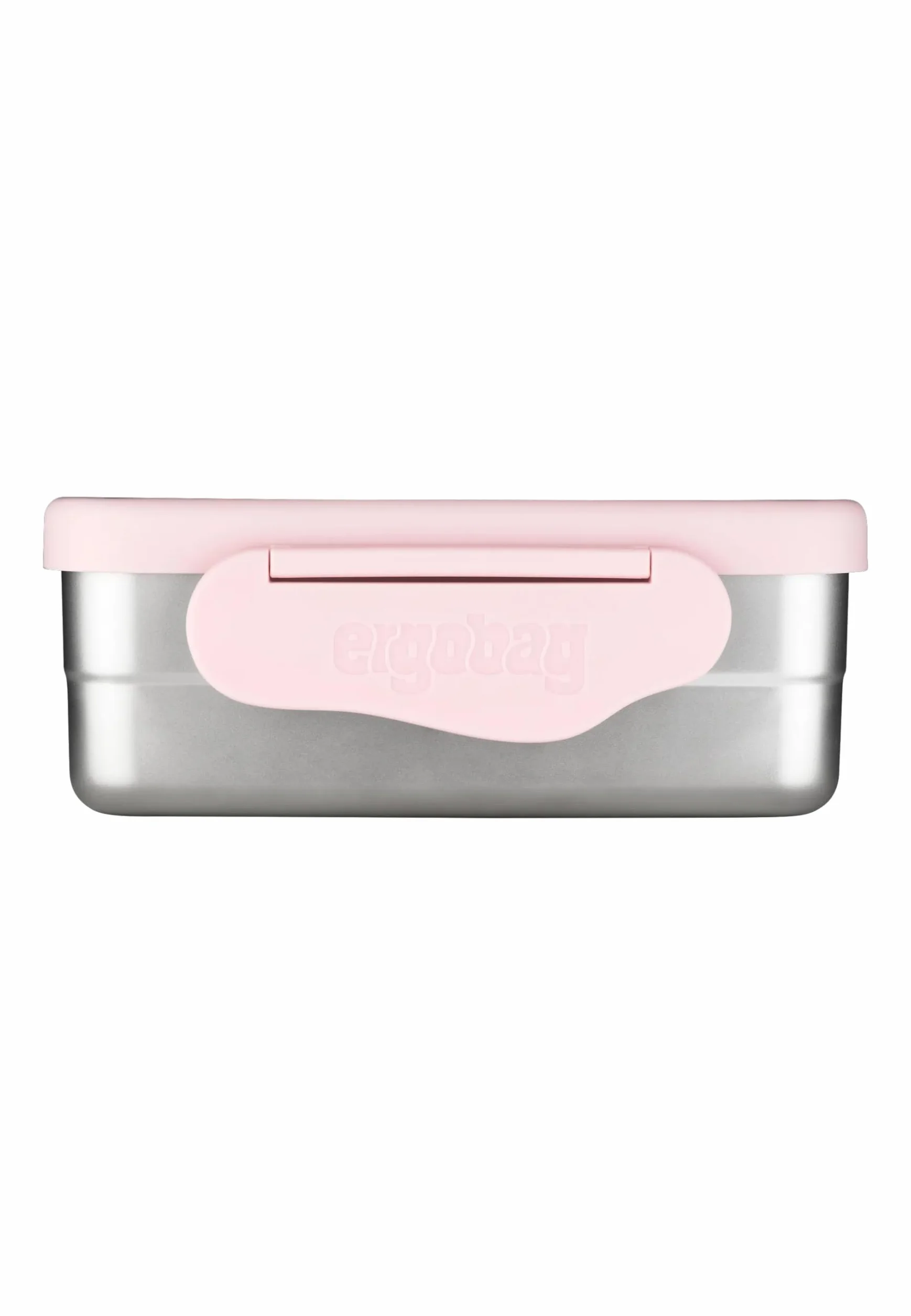 ergobag Portamerenda in acciaio inox con scomparto separato e snack box, senza bpa, lavabile in lavastoviglie Rose - Rosa