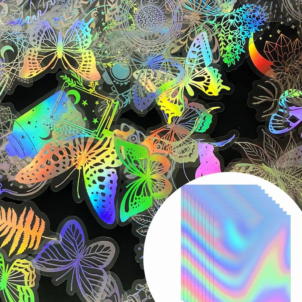 Fogli Adesivi Olografici per Stampanti Laser e Getto d'Inchiostro, 20 Pezzi