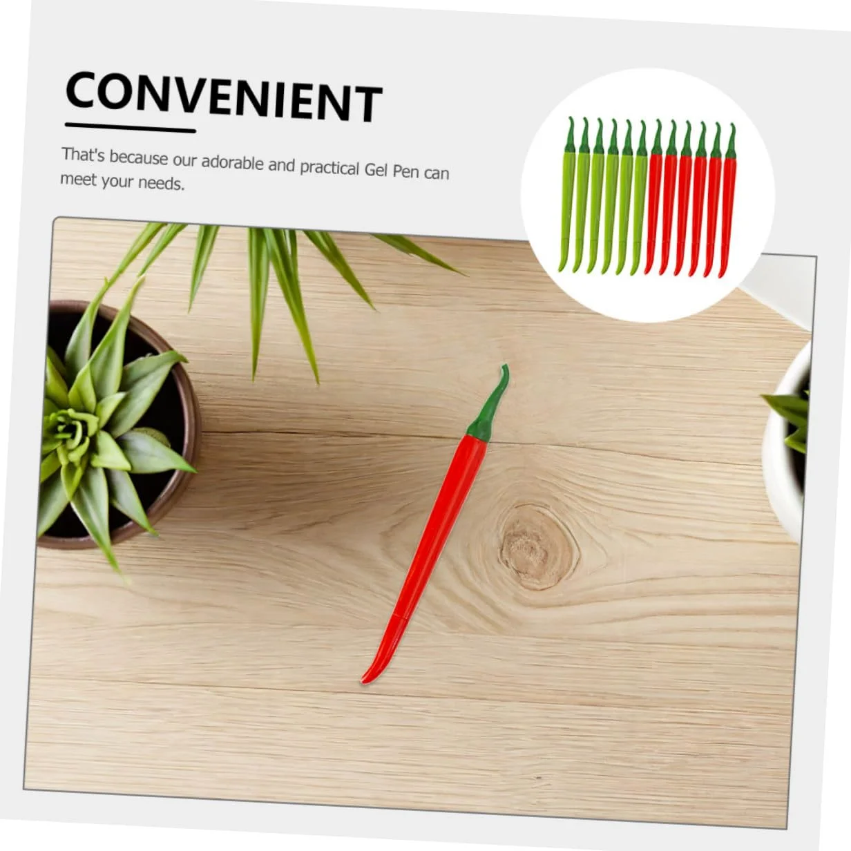 60 Pezzi Penne Gel Punta Fine Forma di Peperone di Penne Colorate per Studenti e Ufficio Scrittura Liscia e Portatile Regalo Originale per Amici