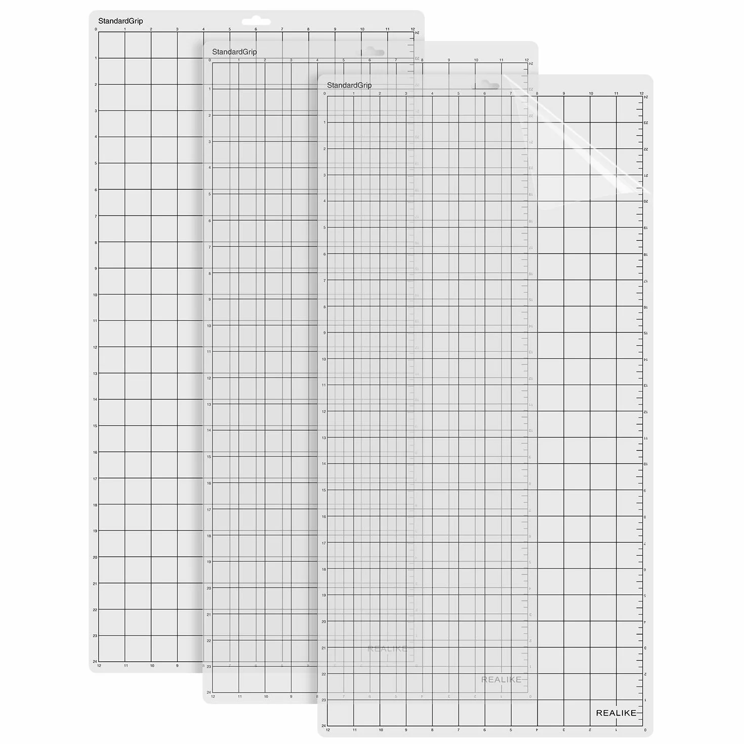 REALIKE Tappetino da taglio per Silhouette Cameo 3/2/1, 3 pezzi ricambio 30,5 x 61 cm, vinile standard
