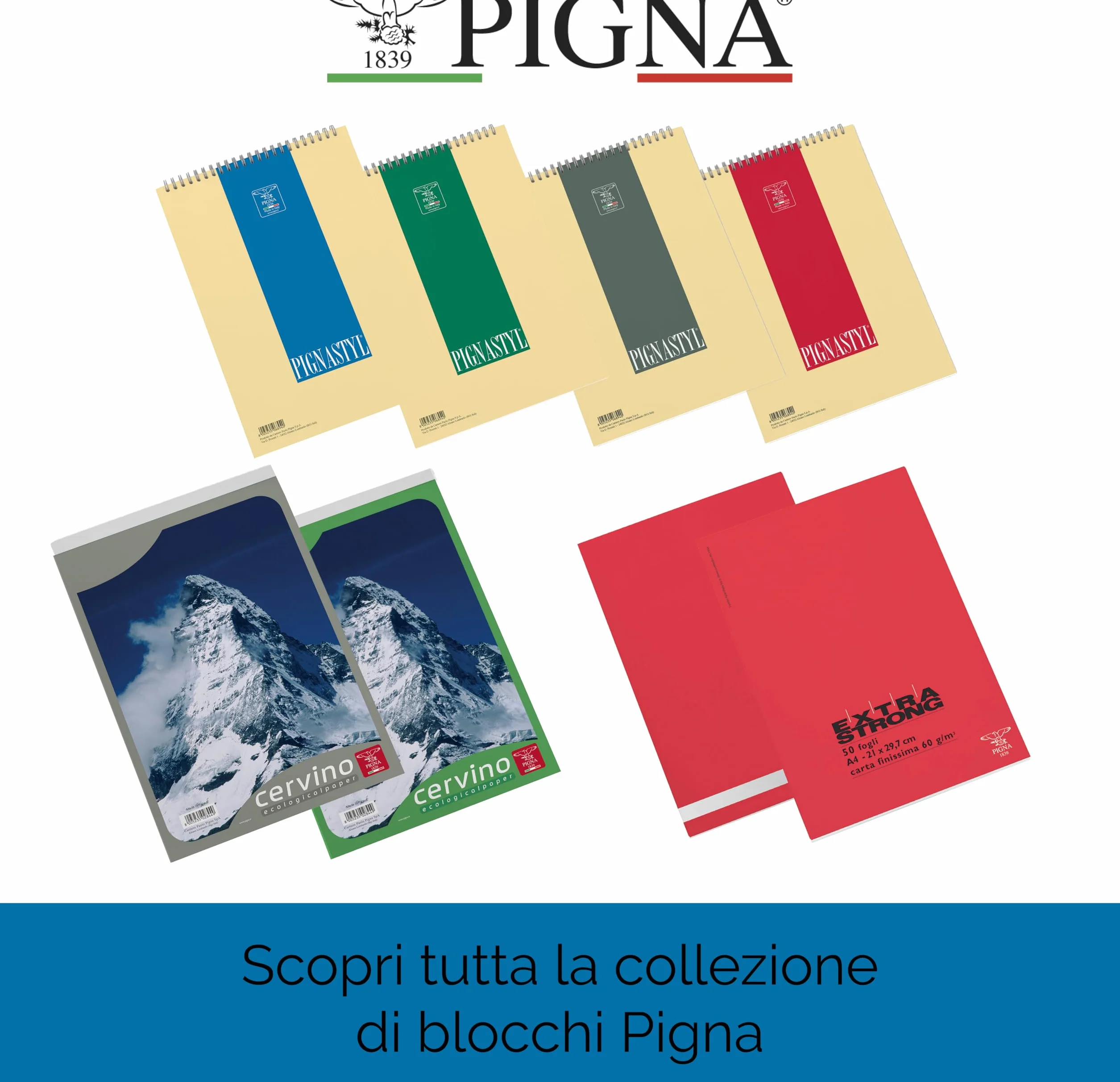 Pigna, Blocco LEGAL punto metallico, f.to A4, carta colarata Gialla con fori e microperforazione, ff. 50, gr. 80, confezione 10 pezzi