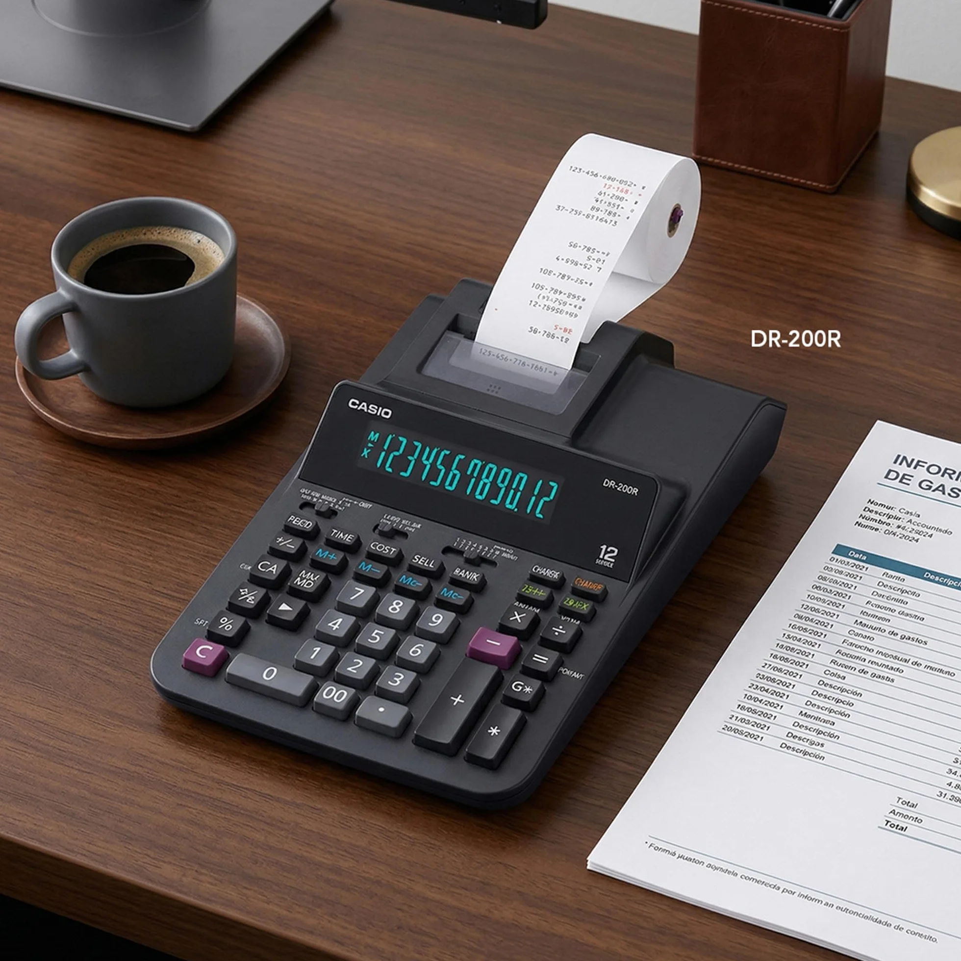 CASIO DR-200R Calcolatrice professionale con meccanismo di stampa parallela