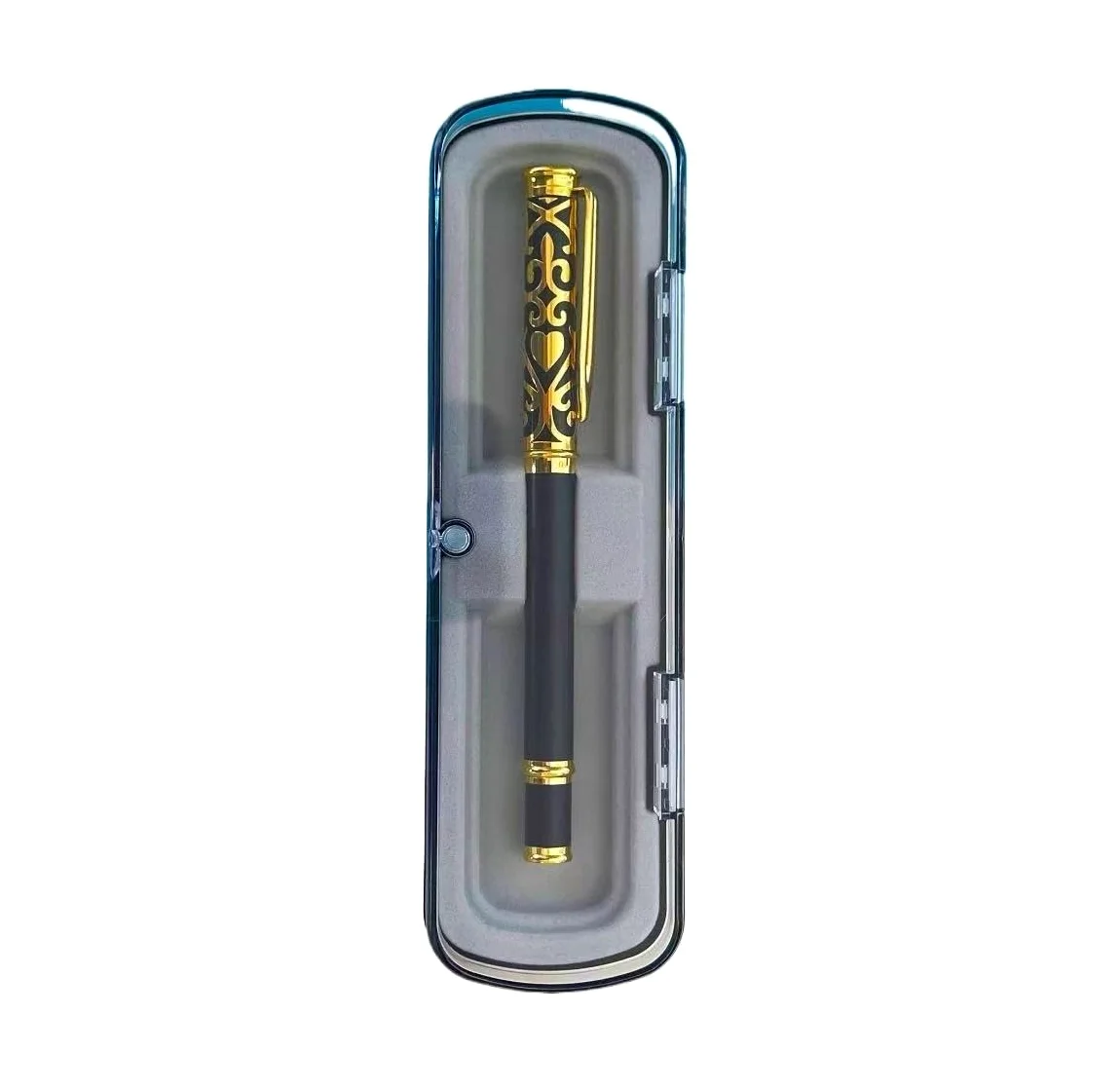 Penna a sfera, penna gel a in metallo a con inchiostro Nero Oro 13,3x1,2 cm