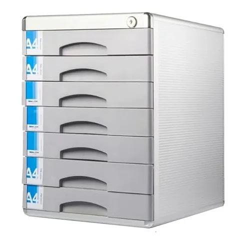 Cassettiera in metallo con serratura, armadietto per archiviazione, organizer da ufficio in lega di alluminio, scatola laterale durevole per un uso efficiente in ufficio