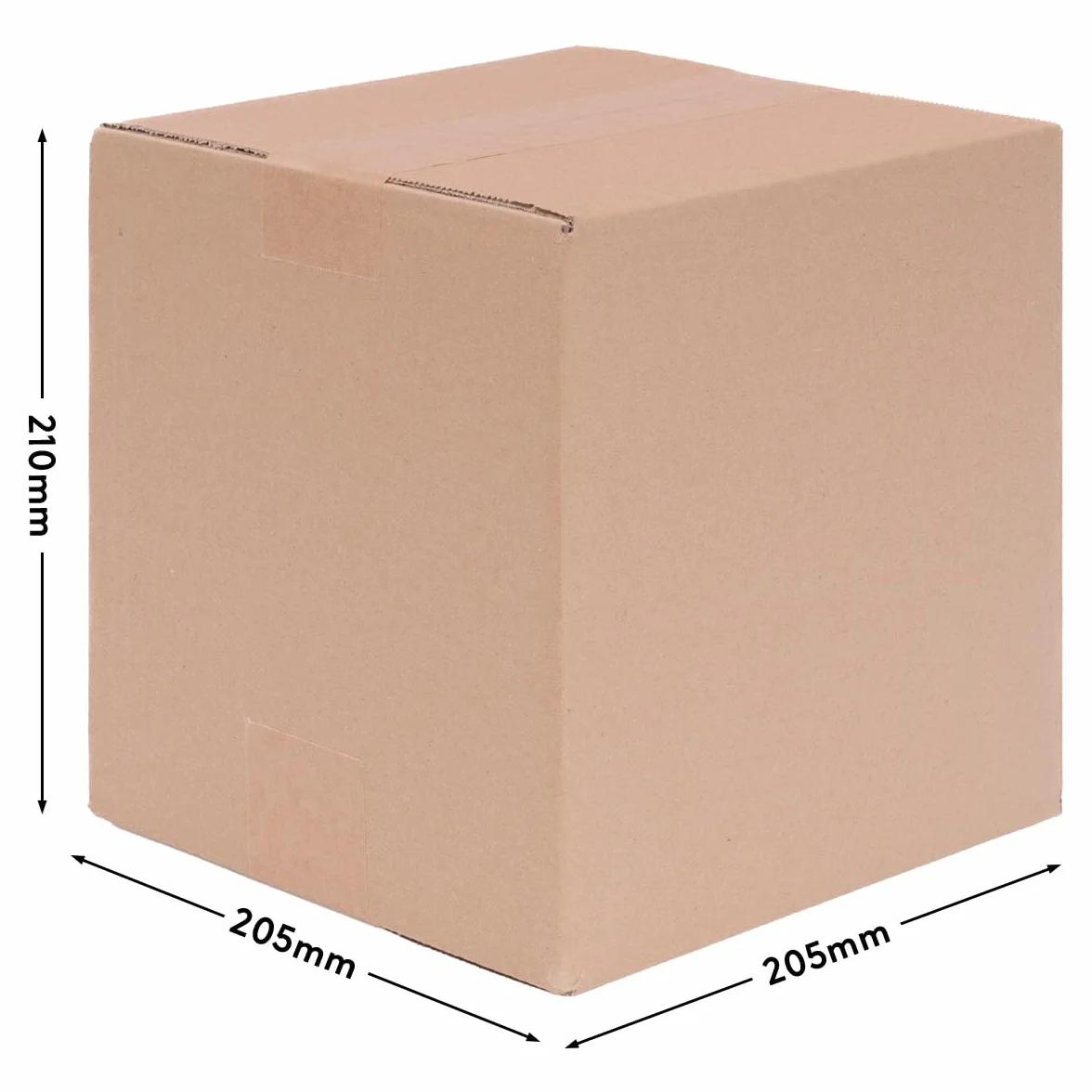 verpacking Scatole pieghevoli 200 x 200 x 200 mm KK 07 Marrone [Dimensione e quantità selezionabili] 1 onda medie scatole 25 pezzi
