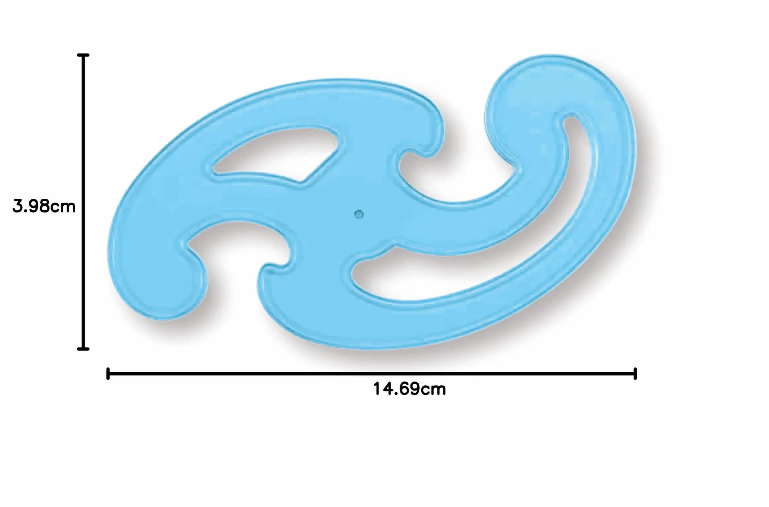 Staedtler Mars Curvilinee Set 3 Pezzi Stencil Geometrici Plastica per Disegno Tecnico Curve Raggio Variabile