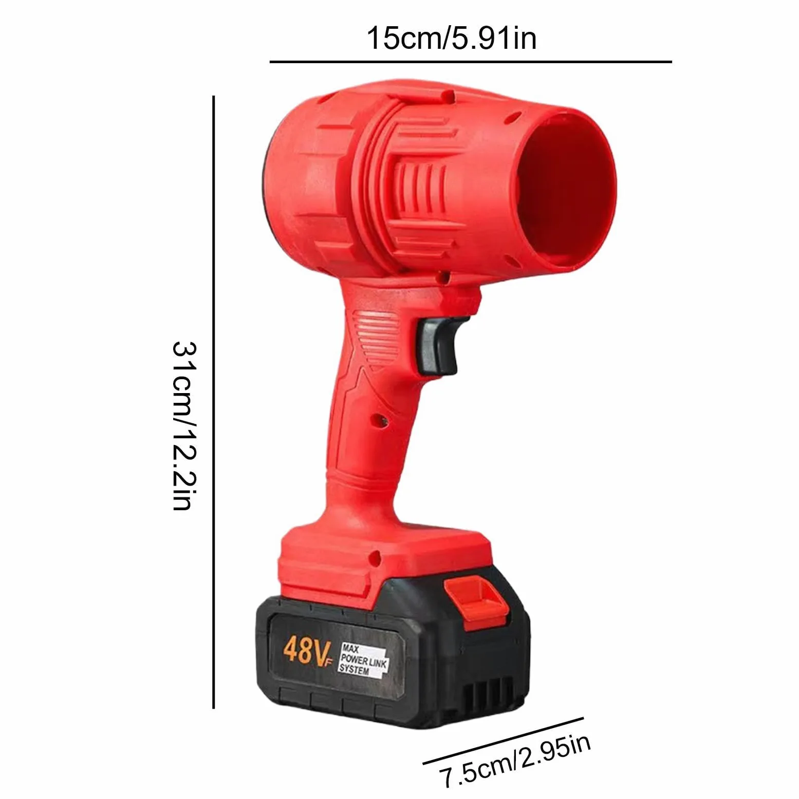 Soffiatore a turbina senza fili, portatile | Soffiatore ad aria compressa con spruzzatore a secco da 322 km/h, per interni auto e elettrodomestici