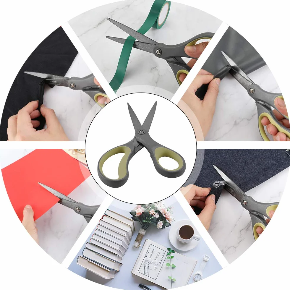 LIVINGO forbici in titanio antiaderenti 20,3 cm professionali acciaio inox multiuso dritte
