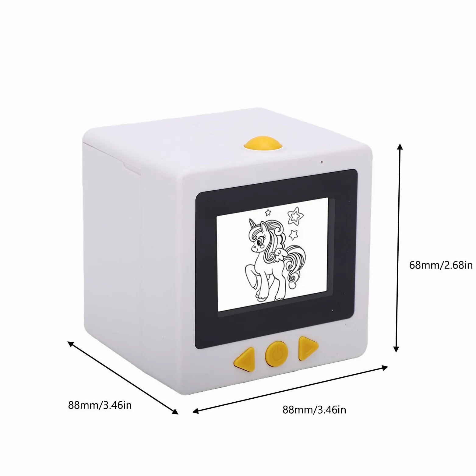 Fockety Etichettatrice Vocale Smart AI, Stampante Termica Tascabile Senza Inchiostro con Display e 2 Rotoli di Carta, Stampante per Mini Craft per Bambini e Regali Creativi