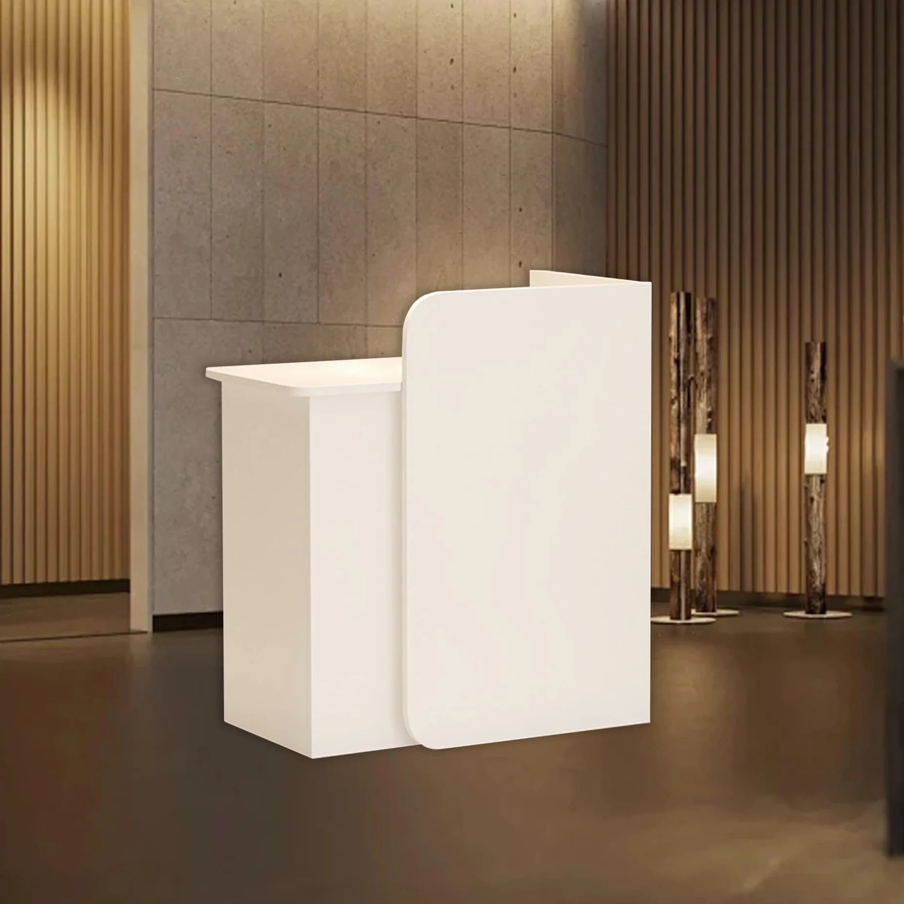 Piccola Banco Reception,Bancone Reception Estetica,Bancone Cassa,Banco Cassa per Negozio,Banconi di accoglienza Moderno con Cassetto,Consente di Risparmiare Spazio,Tavolo per Ufficio Beauty Salon(Whit
