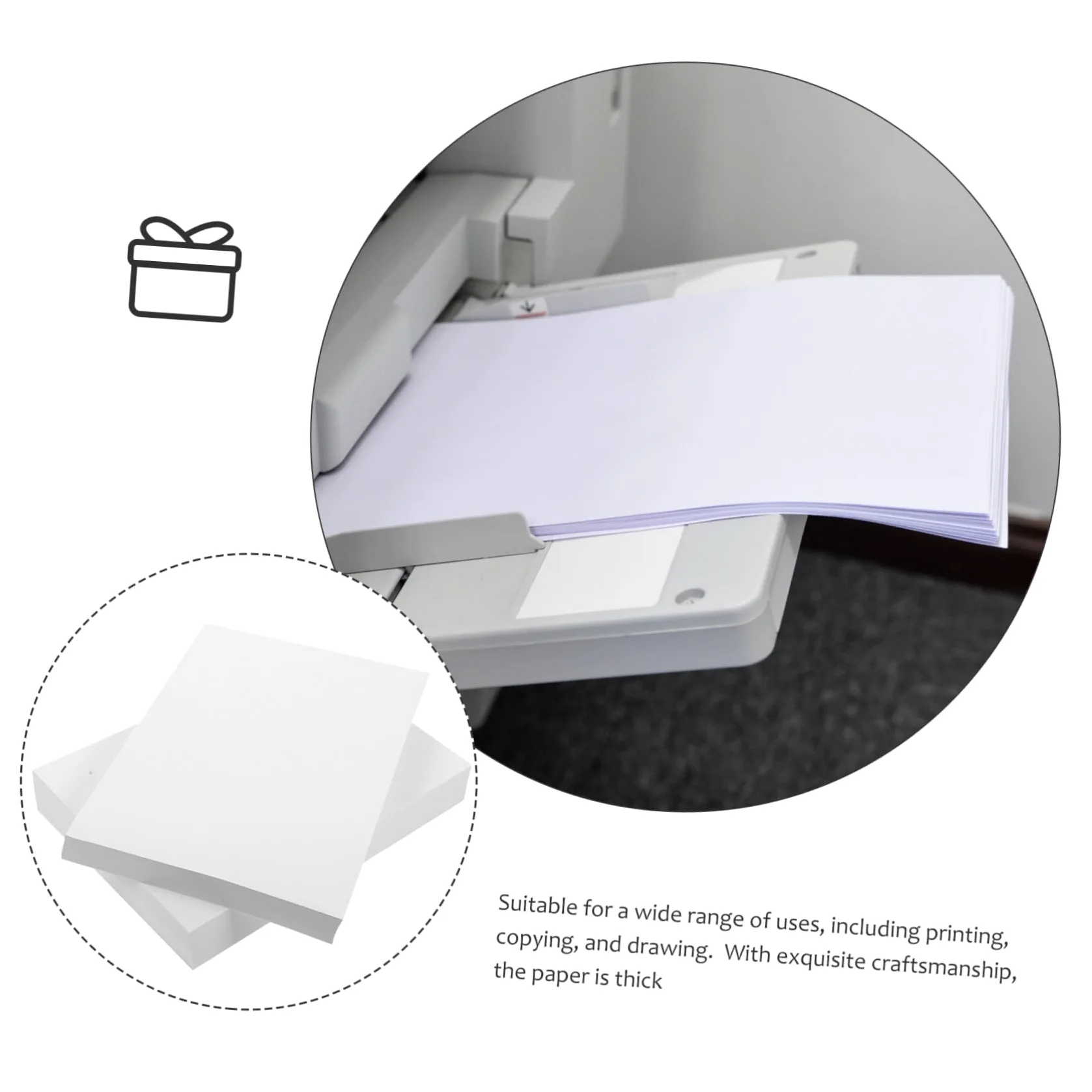 500fogli Carta Bianca per Stampante Spessa Carta da Stampa Multiuso Cartone per Bricolage e Scrapbooking per Stampa File e Foto