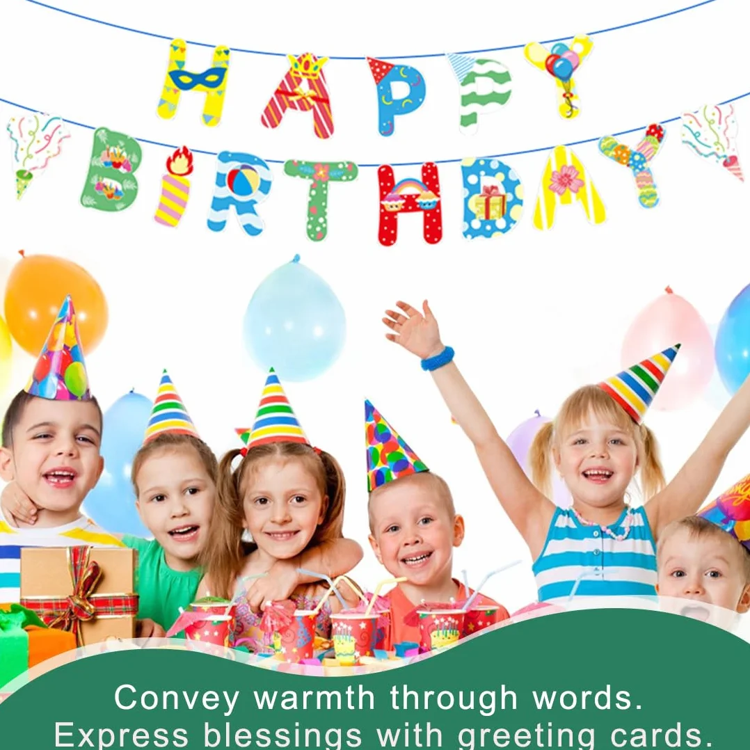 Biglietti Compleanno Divertenti 12 Pezzi per Adulti e Bambini