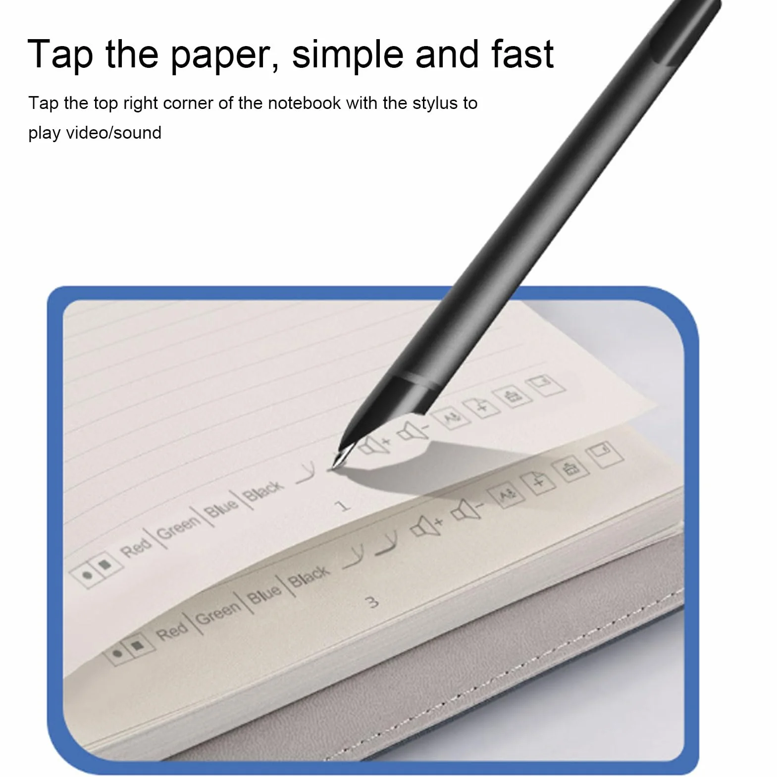 Fafeicy Notebook Intelligente con Tecnologia Vocale AI e Penna Cancellabile per Prendere Appunti e Schizzi Digitali