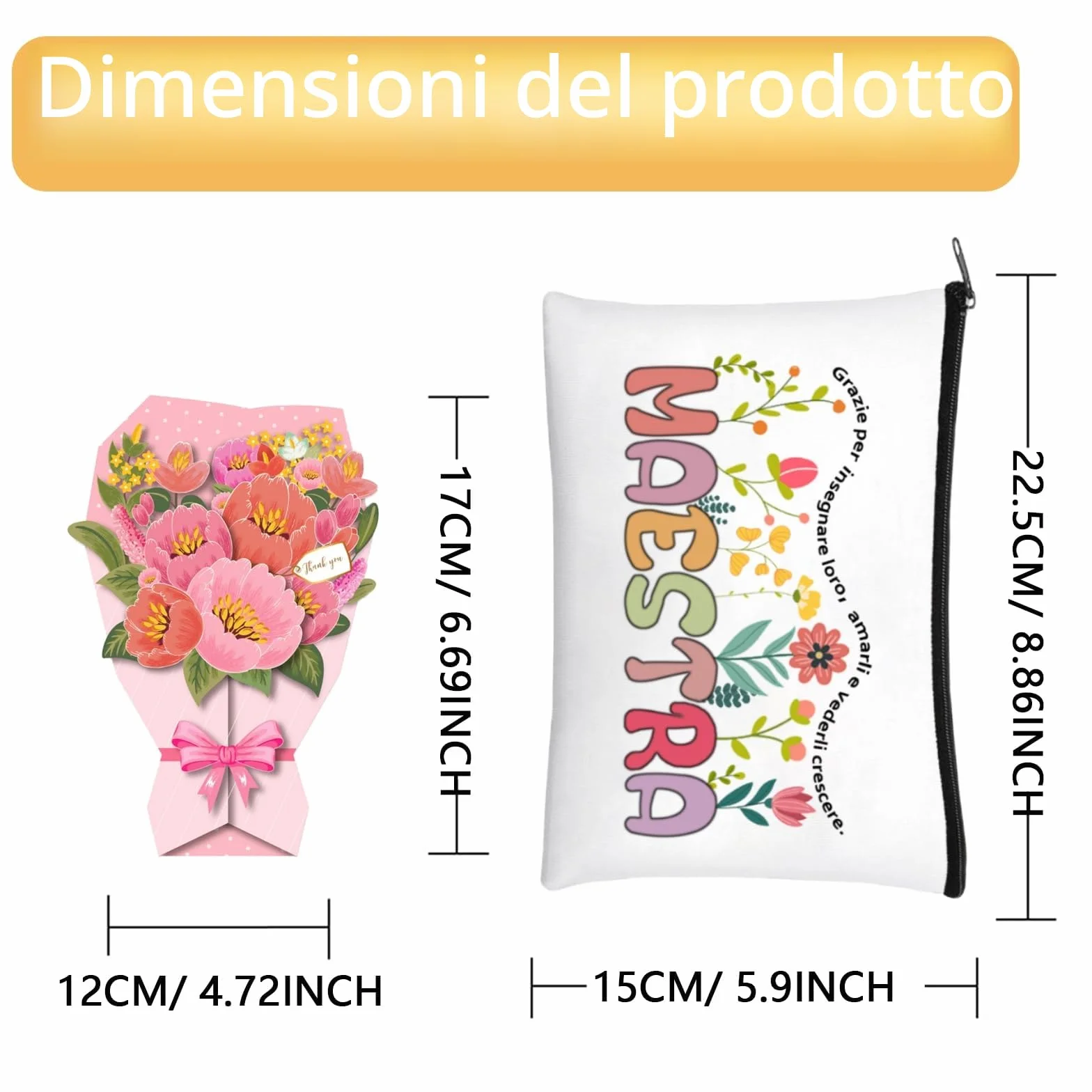 Regalo Maestra Fine Anno Set 3 Pochette 3 Biglietti Auguri Insegnanti Idee Regalo Originali Maestre Asilo Scuola Elementare Tasca Interna Card