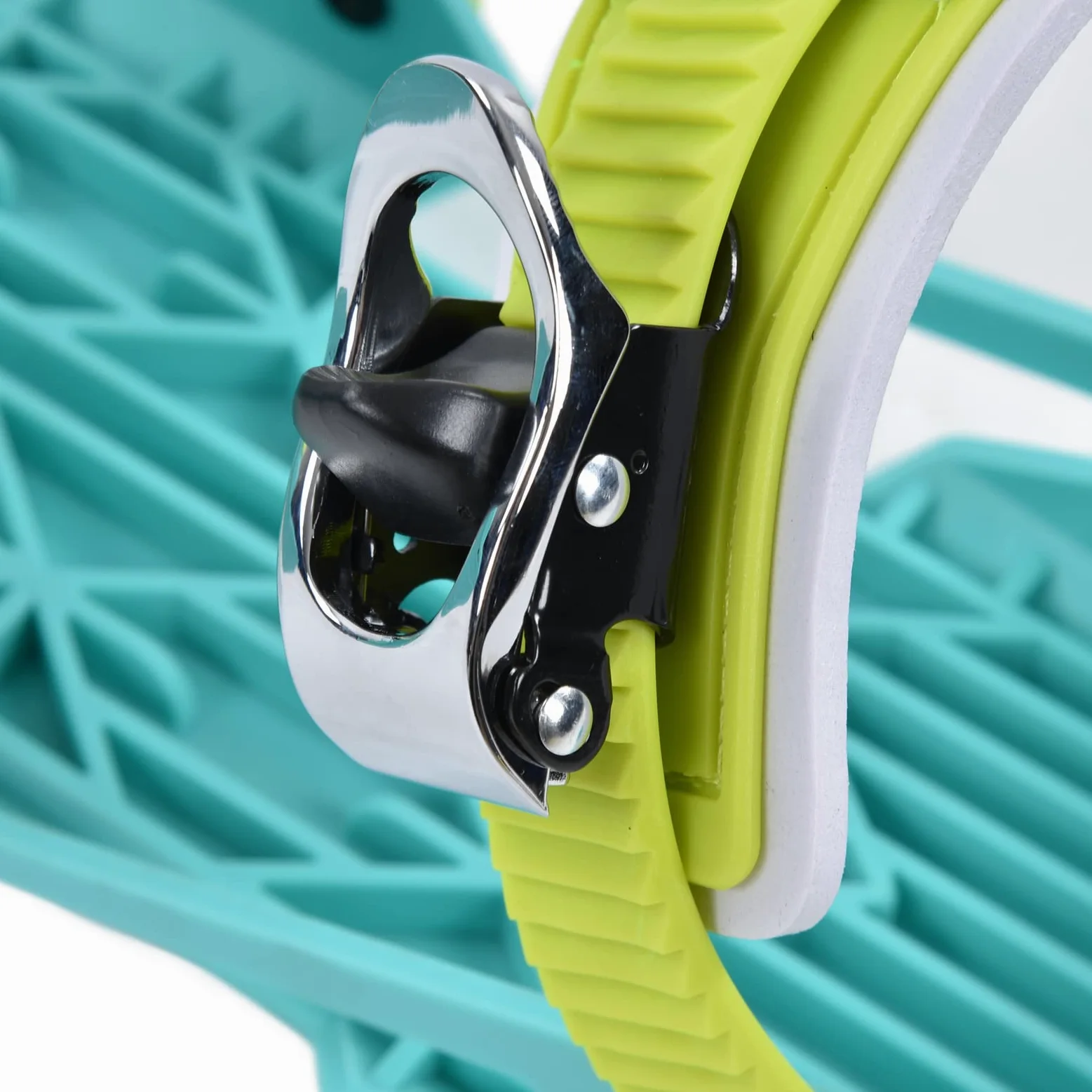 Pattini da sci in nylon verde scarpe da snowboard regolabili sport da sci esterno