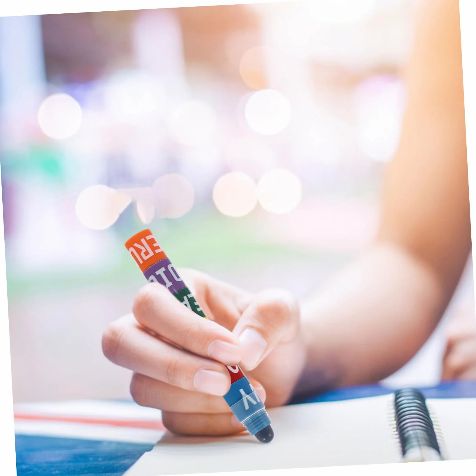 Gatuida 6 Set Evidenziatori Colorati per Studenti Penne Fluorescenti Creative con Design Splicing per Annotare Disegnare e Scolastico Portatili e Facili Usare