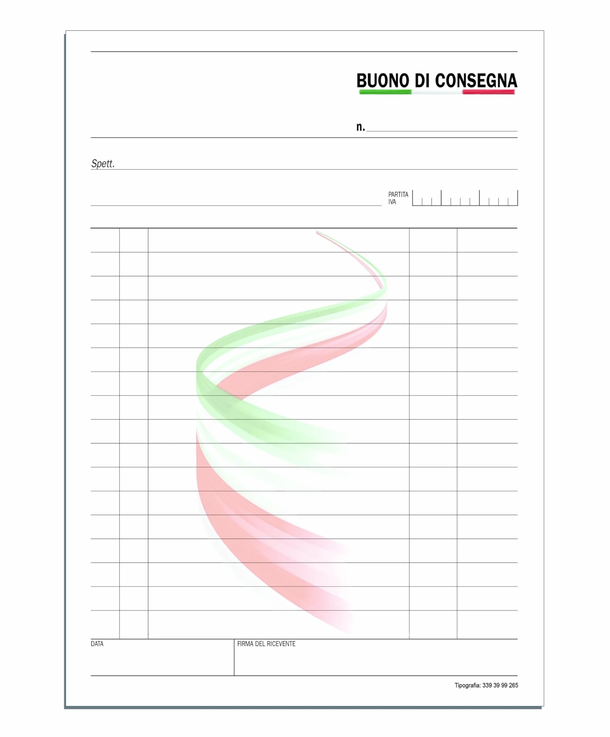 Fascicoli Buoni di Consegna Personalizzati a 2 copie autoricalcanti, A5 (15x21 cm), 500 sztuk