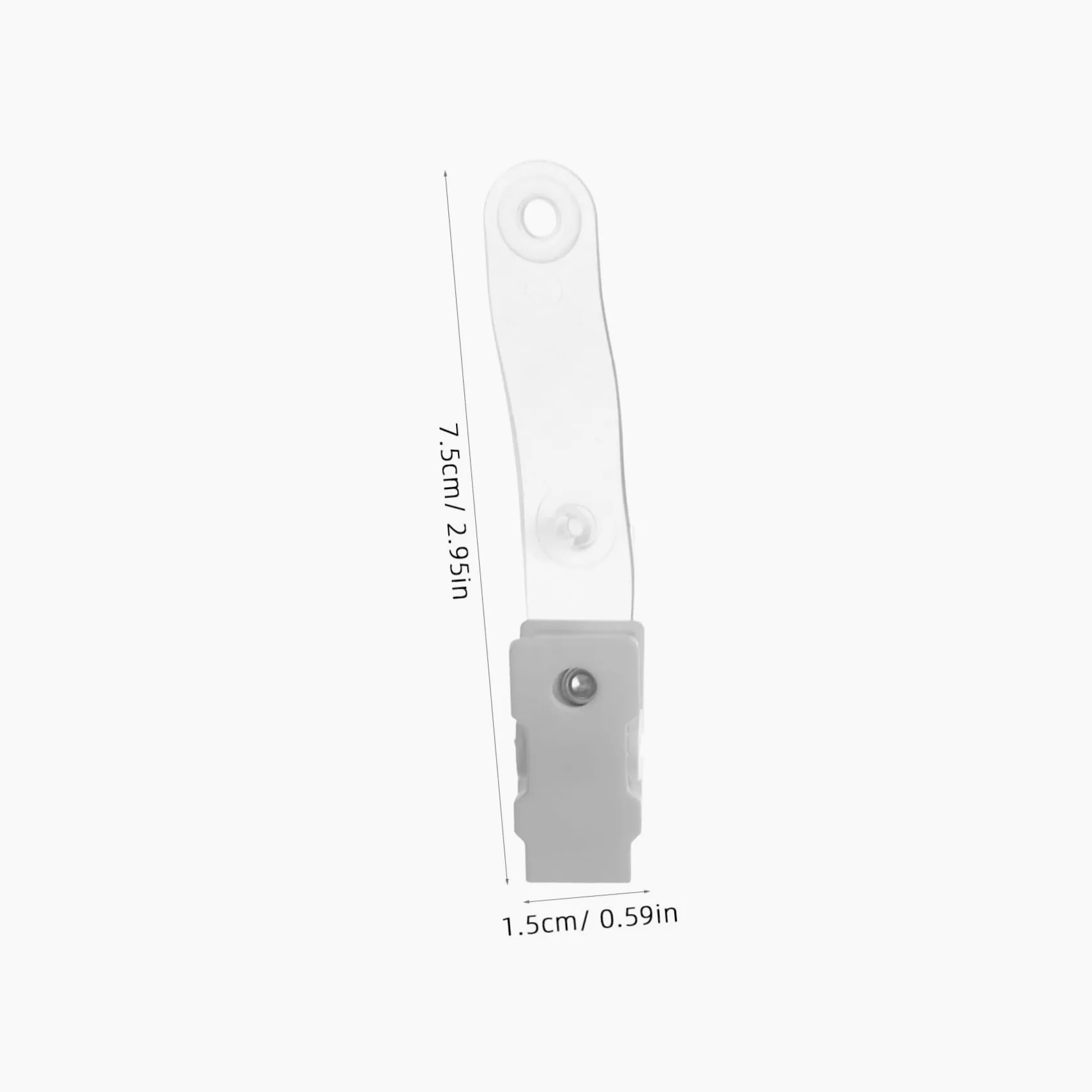 SOIMISS Clip per Badge Resistente e Facile da Trasportare in Bianco con Design Semplice Confezione da 100 Pezzi per Porta Pass da Collo e Distintivi