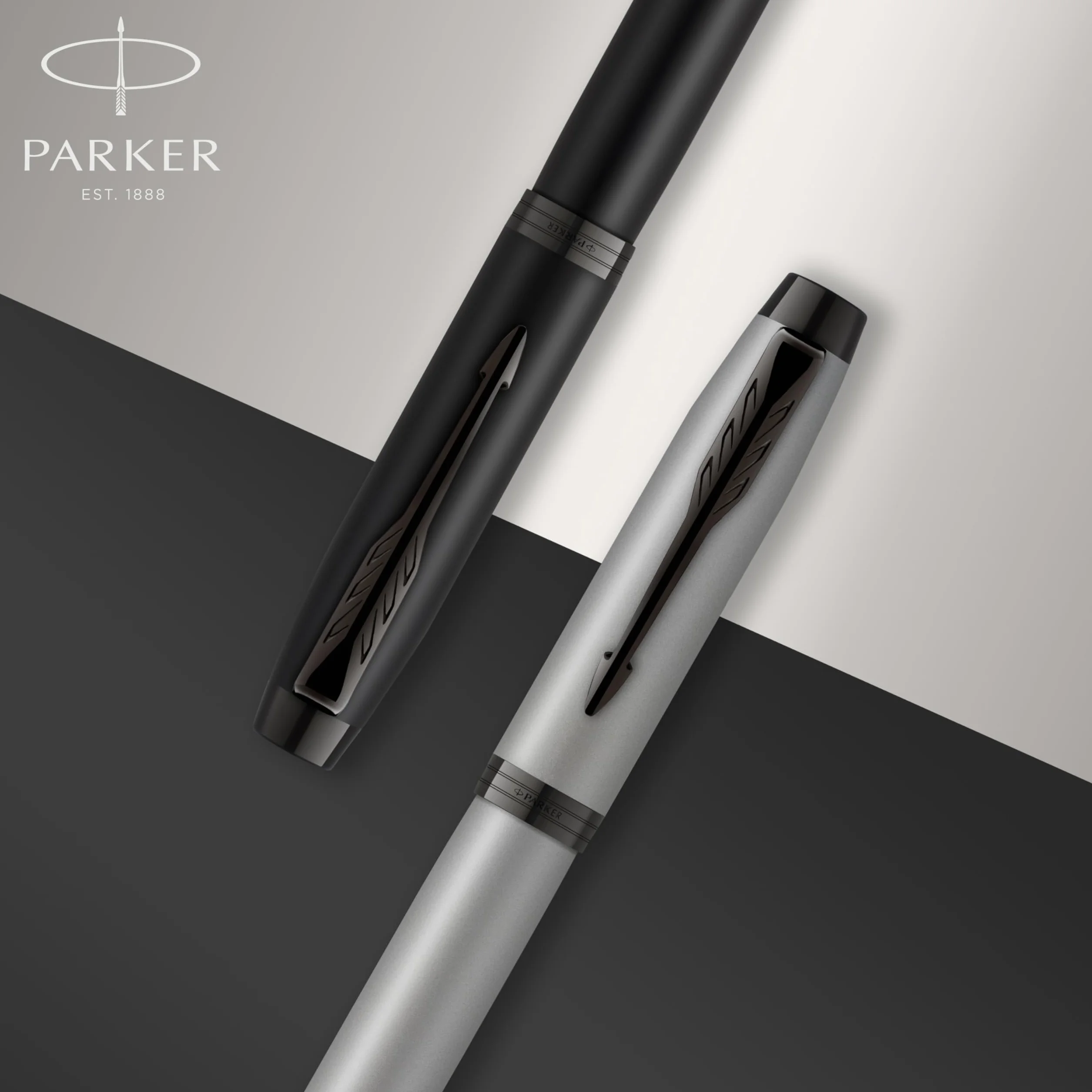 Parker IM Rollerball Pen Fine Point Black Ink Black Lacquer Chrome Trim