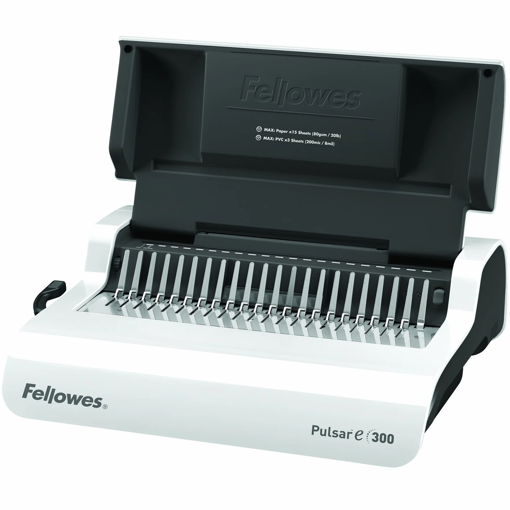 Fellowes 5620701 Rilegatrice Elettrica a Dorsi Plastici Pulsar-E, Capacità di Rilegatura 300 Fogli