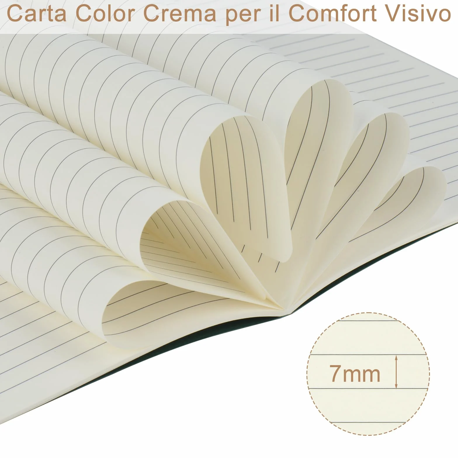 Quaderni A5 a Righe Copertina Kraft Verde Foresta 12 Pezzi 30 Fogli Taccuini